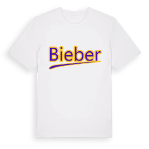 Bieber baseball t-shirt – ekologisk bomull t-shirt från Pinshirt