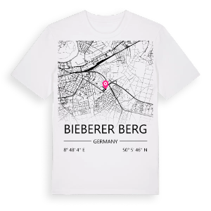 Bieberer Berg karta t-shirt – ekologisk bomull t-shirt från Pinshirt