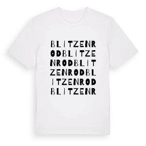 Blitzenrod ordlek t-shirt – ekologisk bomull t-shirt från Pinshirt