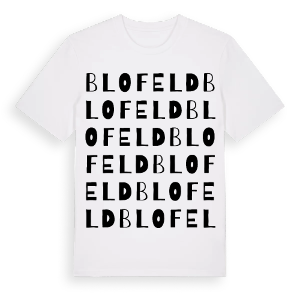 Blofeld ordlek t-shirt – ekologisk bomull t-shirt från Pinshirt