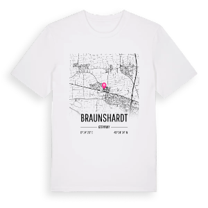 Braunshardt karta t-shirt – ekologisk bomull t-shirt från Pinshirt
