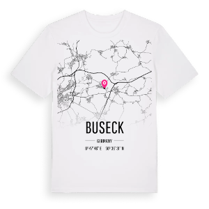 Buseck karta t-shirt – ekologisk bomull t-shirt från Pinshirt