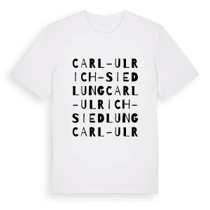 Carl-Ulrich-Siedlung ordlek t-shirt – ekologisk bomull t-shirt från Pinshirt
