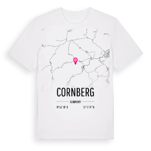 Cornberg karta t-shirt – ekologisk bomull t-shirt från Pinshirt