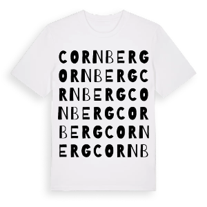 Cornberg ordlek t-shirt – ekologisk bomull t-shirt från Pinshirt