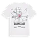 Darmstadt karta t-shirt