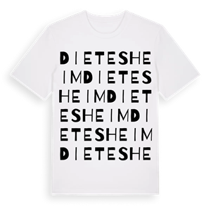 Dietesheim ordlek t-shirt – ekologisk bomull t-shirt från Pinshirt