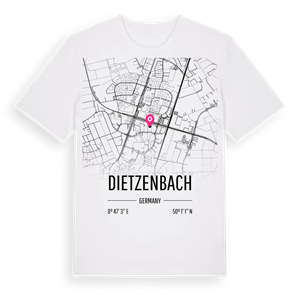 Dietzenbach karta t-shirt – ekologisk bomull t-shirt från Pinshirt