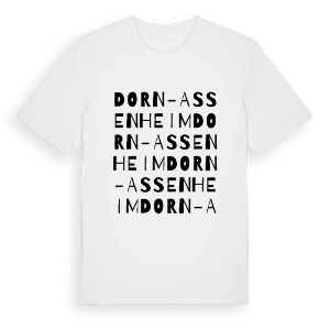 Dorn-Assenheim ordlek t-shirt – ekologisk bomull t-shirt från Pinshirt