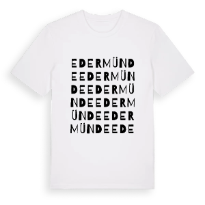 Edermünde ordlek t-shirt – ekologisk bomull t-shirt från Pinshirt