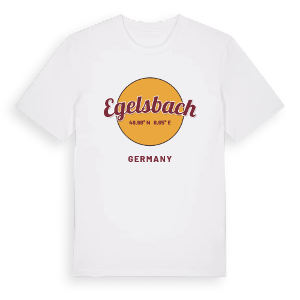 Egelsbach cirkel t-shirt – ekologisk bomull t-shirt från Pinshirt