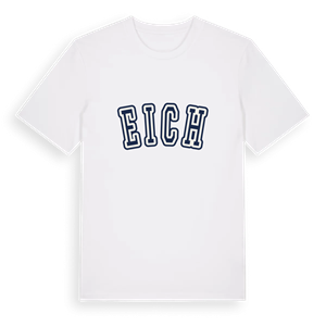 Eich college t-shirt – ekologisk bomull t-shirt från Pinshirt