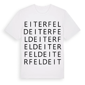 Eiterfeld ordlek t-shirt – ekologisk bomull t-shirt från Pinshirt