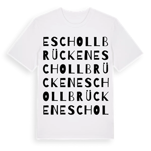 Eschollbrücken ordlek t-shirt – ekologisk bomull t-shirt från Pinshirt