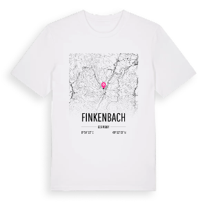 Finkenbach karta t-shirt – ekologisk bomull t-shirt från Pinshirt