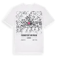 Frankfurt am Main karta t-shirt