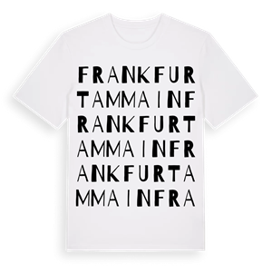 Frankfurt am Main ordlek t-shirt – ekologisk bomull t-shirt från Pinshirt
