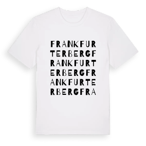 Frankfurter Berg ordlek t-shirt – ekologisk bomull t-shirt från Pinshirt