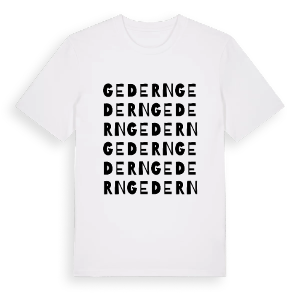 Gedern ordlek t-shirt – ekologisk bomull t-shirt från Pinshirt