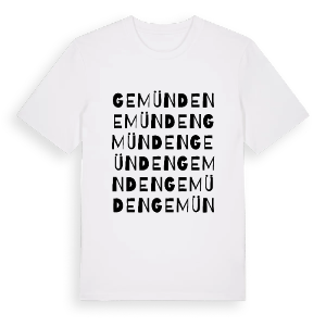 Gemünden ordlek t-shirt – ekologisk bomull t-shirt från Pinshirt