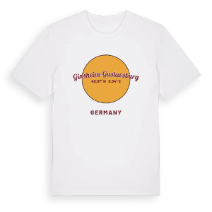 Ginsheim-Gustavsburg cirkel t-shirt – ekologisk bomull t-shirt från Pinshirt