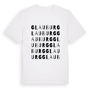 Glauburg ordlek t-shirt – ekologisk bomull t-shirt från Pinshirt