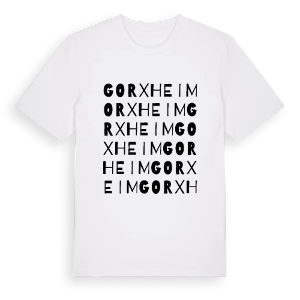 Gorxheim ordlek t-shirt – ekologisk bomull t-shirt från Pinshirt