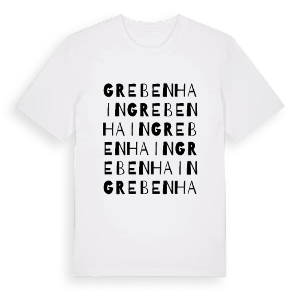 Grebenhain ordlek t-shirt – ekologisk bomull t-shirt från Pinshirt