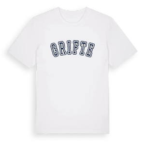 Grifte college t-shirt – ekologisk bomull t-shirt från Pinshirt