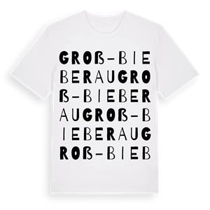 Groß-Bieberau ordlek t-shirt – ekologisk bomull t-shirt från Pinshirt