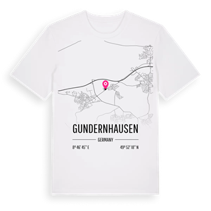 Gundernhausen karta t-shirt – ekologisk bomull t-shirt från Pinshirt