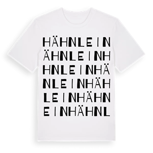 Hähnlein ordlek t-shirt – ekologisk bomull t-shirt från Pinshirt