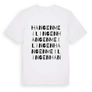 Hangenmeilingen ordlek t-shirt – ekologisk bomull t-shirt från Pinshirt