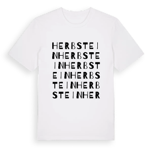 Herbstein ordlek t-shirt – ekologisk bomull t-shirt från Pinshirt