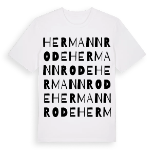 Hermannrode ordlek t-shirt – ekologisk bomull t-shirt från Pinshirt
