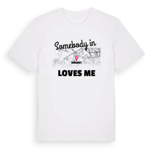 Någon i Höchst älskar mig t-shirt – ekologisk bomull t-shirt från Pinshirt