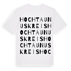 Hochtaunuskreis ordlek t-shirt – ekologisk bomull t-shirt från Pinshirt