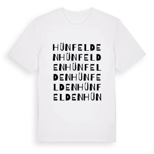 Hünfelden ordlek t-shirt – ekologisk bomull t-shirt från Pinshirt