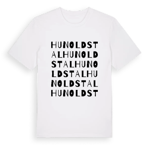 Hunoldstal ordlek t-shirt – ekologisk bomull t-shirt från Pinshirt