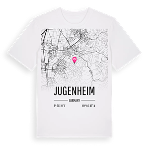 Jugenheim karta t-shirt – ekologisk bomull t-shirt från Pinshirt
