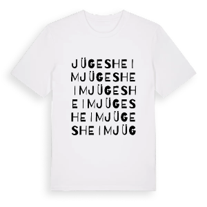 Jügesheim ordlek t-shirt – ekologisk bomull t-shirt från Pinshirt
