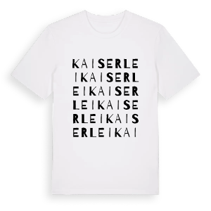 Kaiserlei ordlek t-shirt – ekologisk bomull t-shirt från Pinshirt