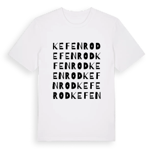 Kefenrod ordlek t-shirt – ekologisk bomull t-shirt från Pinshirt