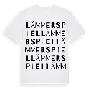 Lämmerspiel ordlek t-shirt – ekologisk bomull t-shirt från Pinshirt