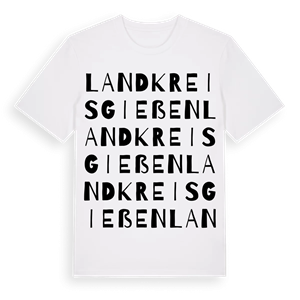 Landkreis Gießen ordlek t-shirt – ekologisk bomull t-shirt från Pinshirt