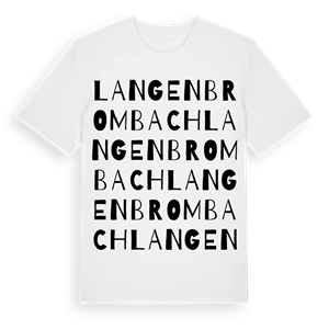 Langenbrombach ordlek t-shirt – ekologisk bomull t-shirt från Pinshirt
