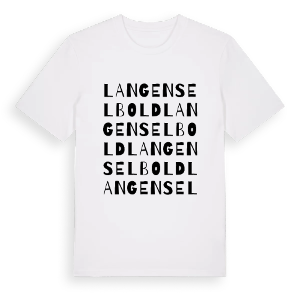 Langenselbold ordlek t-shirt – ekologisk bomull t-shirt från Pinshirt