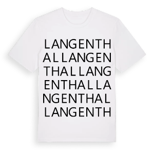 Langenthal ordlek t-shirt – ekologisk bomull t-shirt från Pinshirt