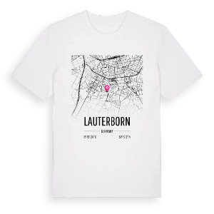 Lauterborn karta t-shirt – ekologisk bomull t-shirt från Pinshirt
