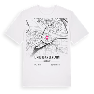 Limburg an der Lahn karta t-shirt – ekologisk bomull t-shirt från Pinshirt